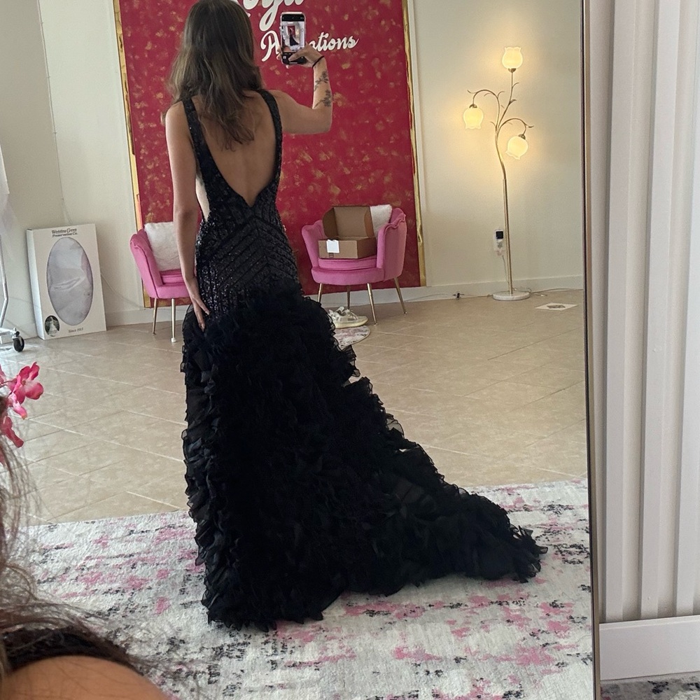 Jovani Black Sequin prom dress - Picture 6 of 7